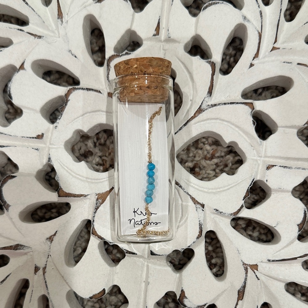 Kris Nations Gold and Turquoise Necklace